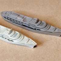 grå passagerskibe, retro plastik legetøj gamle
